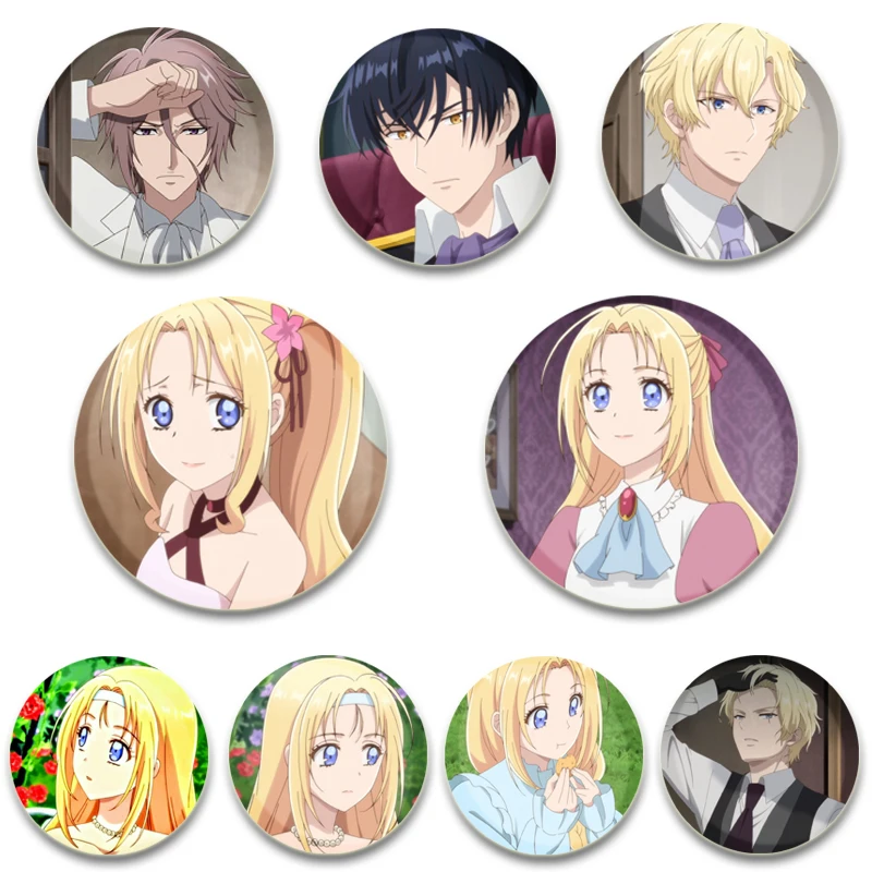 32/44/58mm Anime Doctor Elise Figures Pin Tinplate Badge Custom Cartoon Brooches for Fans Collection Gift Clothes Hat Decoration