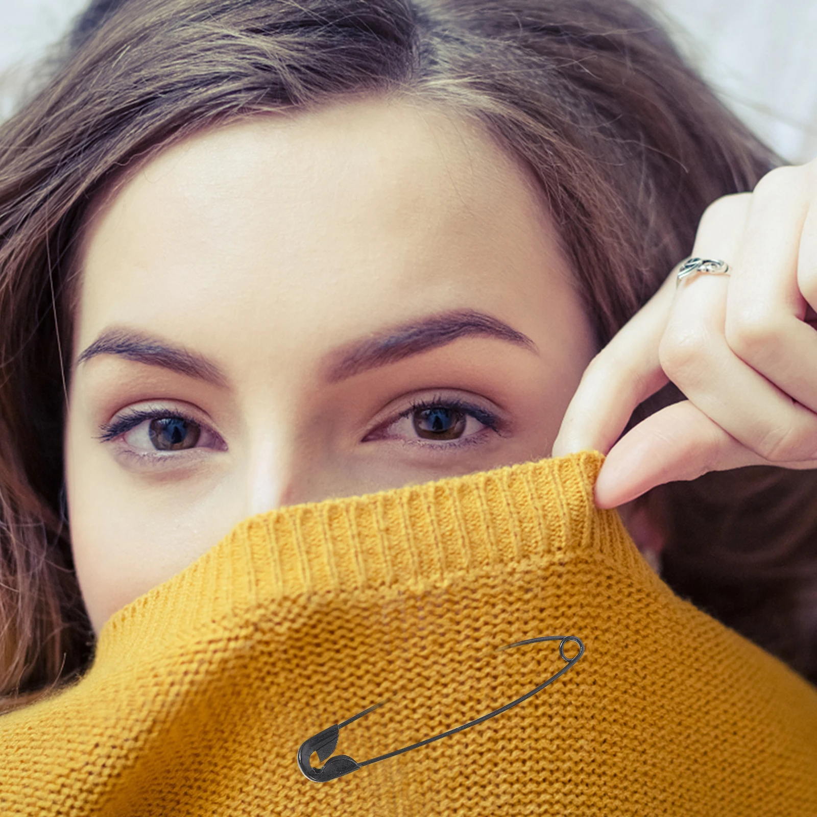 

350pcs 7 Sizes Assorted Golden Mini Safety Pins Metal Buckle Clasp For Clothing Fabric Diy Crafts Sewing Needlework Tool Durable