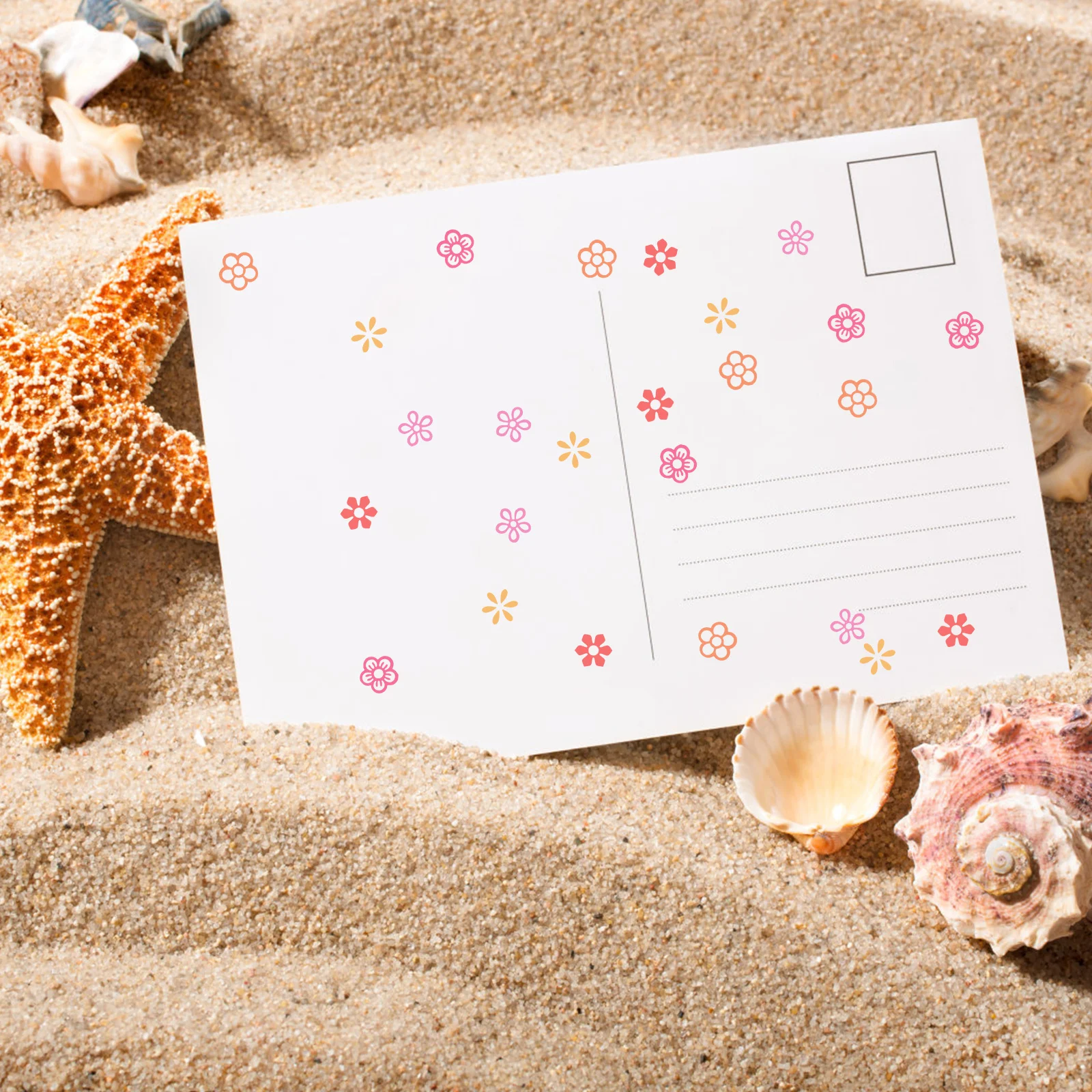 

5Pcs Wood Flower Stamp Exquisite Patterns Creative Durable Easy Clean Hand Account DIY Decorative Gift Friends Family