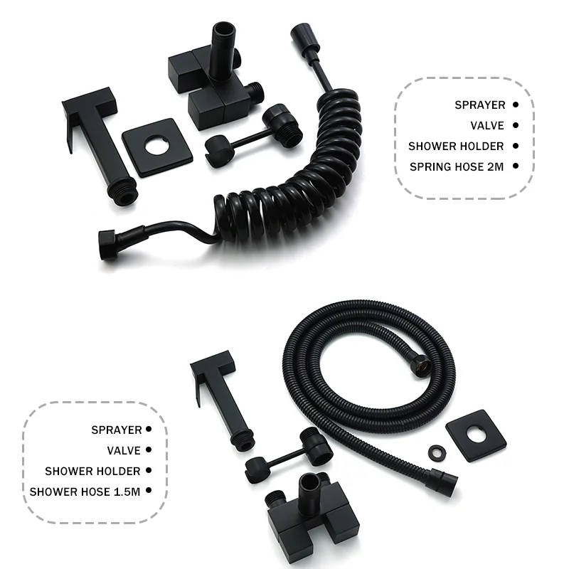 Black Toilet Anal Cleaner Handheld Butt Sprayer Bathroom Wellness Shower Gun Modern Luxury High Pressure Copper Faucet