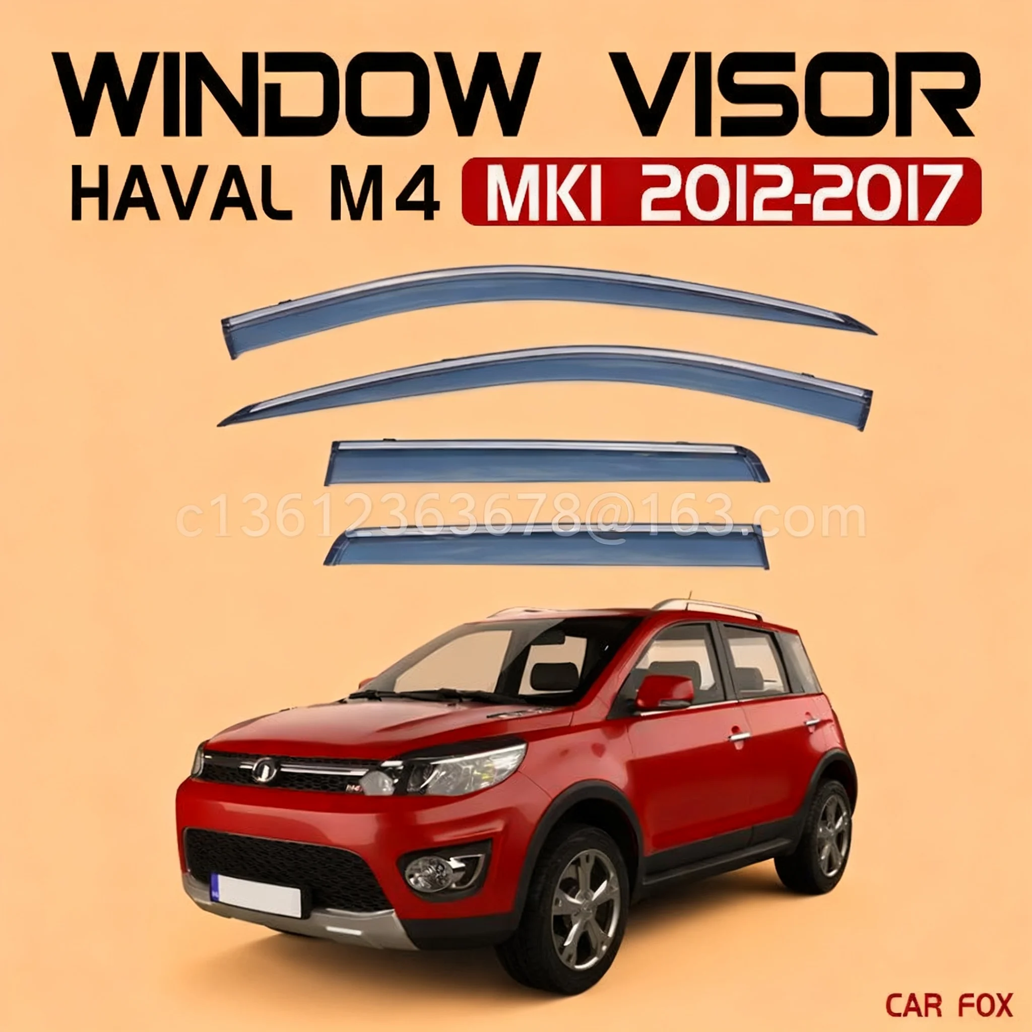

Window water deflector, window rain shield, car decorative accessories, suitable for Great Wall Haval M4, easy to install