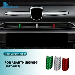 Real Hard Carbon Fiber For Abarth 595 695 2017 2018 2019 2020 2021 2022 2023 LHD RHD Car Grille Decor Protection Accessories