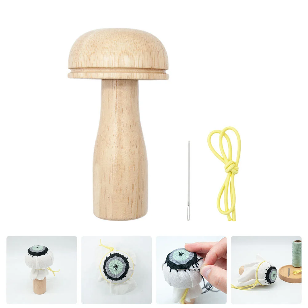 

Mushroom Braiding Tool Tools Sewing Repair DIY Knitted Clothing Wooden Patching