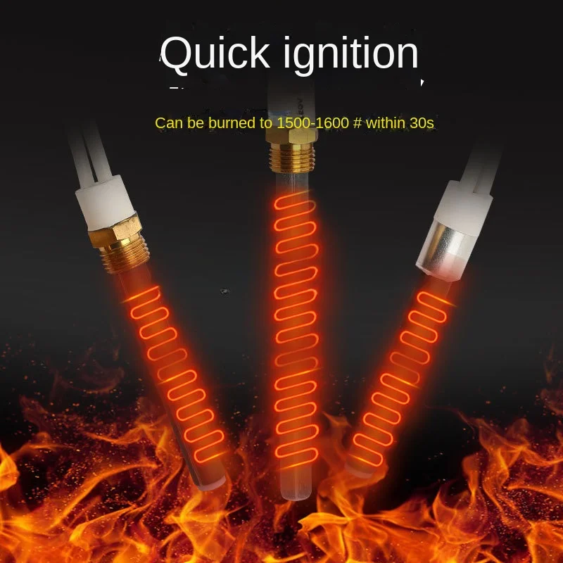 MCH Ceramic Igniter Wood Pellet Oven Fire Rod High Temperature Dry Burning Ceramic Heating Tube Igniter thread m16*1.5