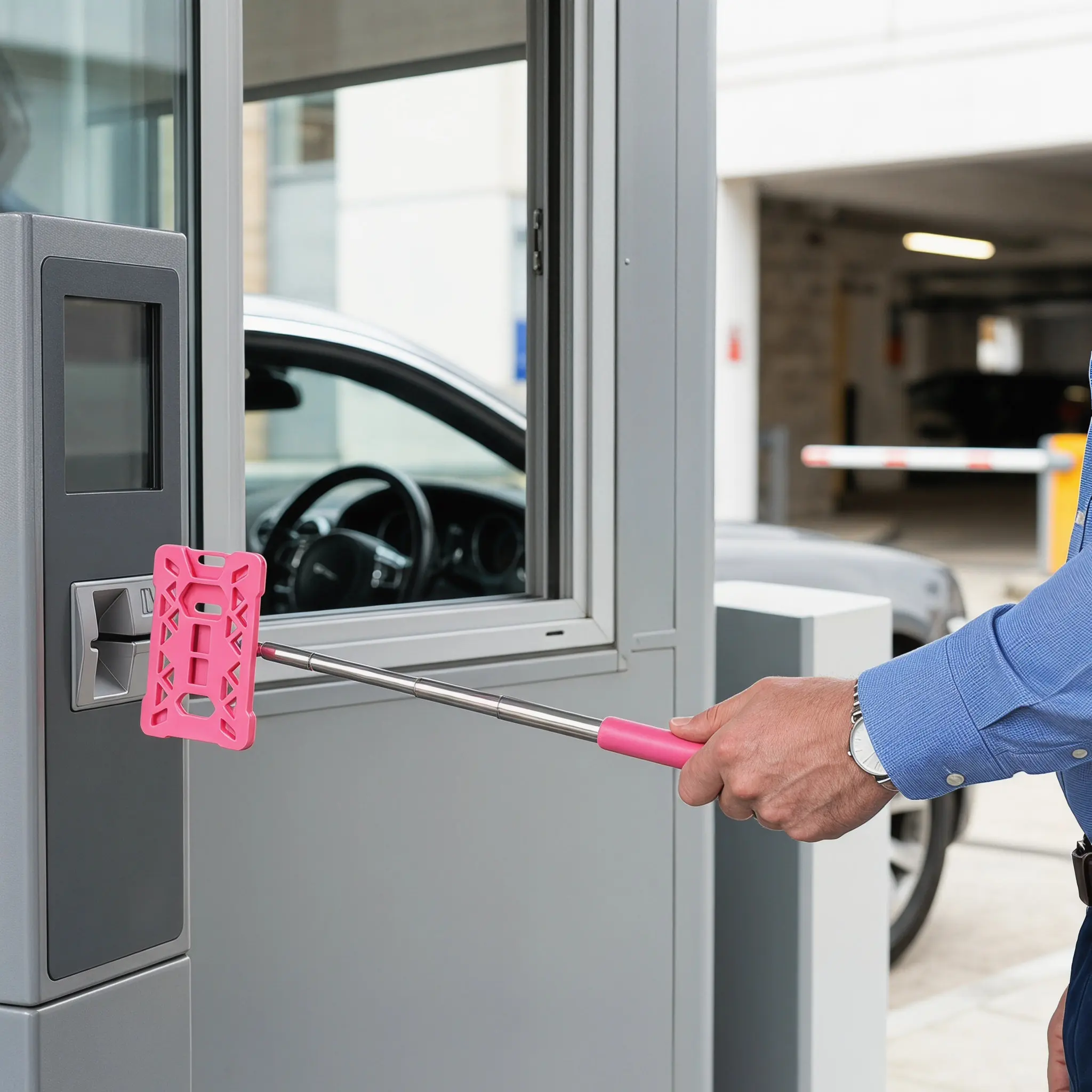 Telescopic Parking Card Holder – Adjustable Car Access Card Grabber for Toll, Payment & Parking Pass