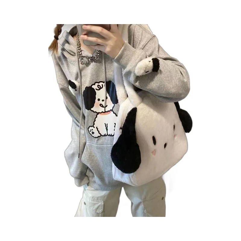 Sanrio Plush Bag Cute Cartoon Plush Handbag New Personalized Shoulder Student Bag Girls Large Kawaii My Melody Capacity Handbag