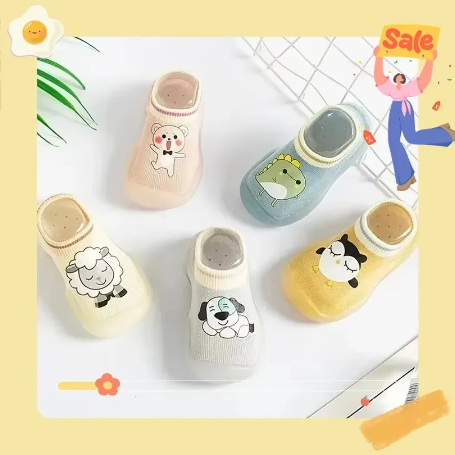 أحذية جورب صيفية للأطفال، جوارب أطفال كرتونية جديدة ذات فم ضحل، أحذية عصرية للأطفال الصغار