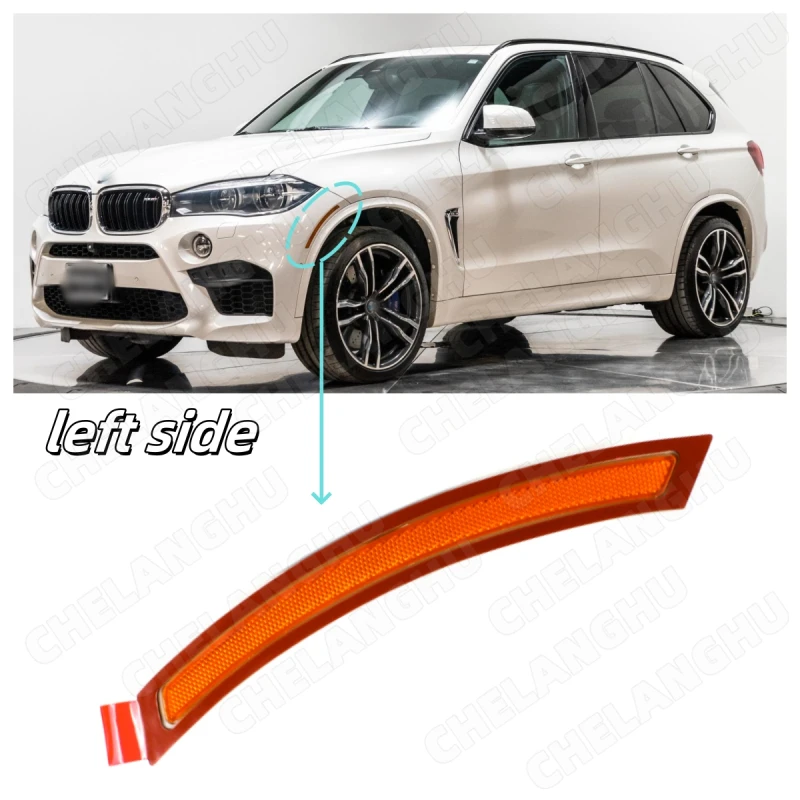 

Front Bumper Side Marker Reflector Amber For BMW X5 F15 F85 2014 2015 2016 2017 Bumper Face Bar Reflector Light Lamp 63147290094