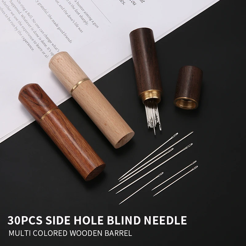 Прочный ящик для хранения на молнии Wuta для игл и нитевдевателей, деревянный ящик