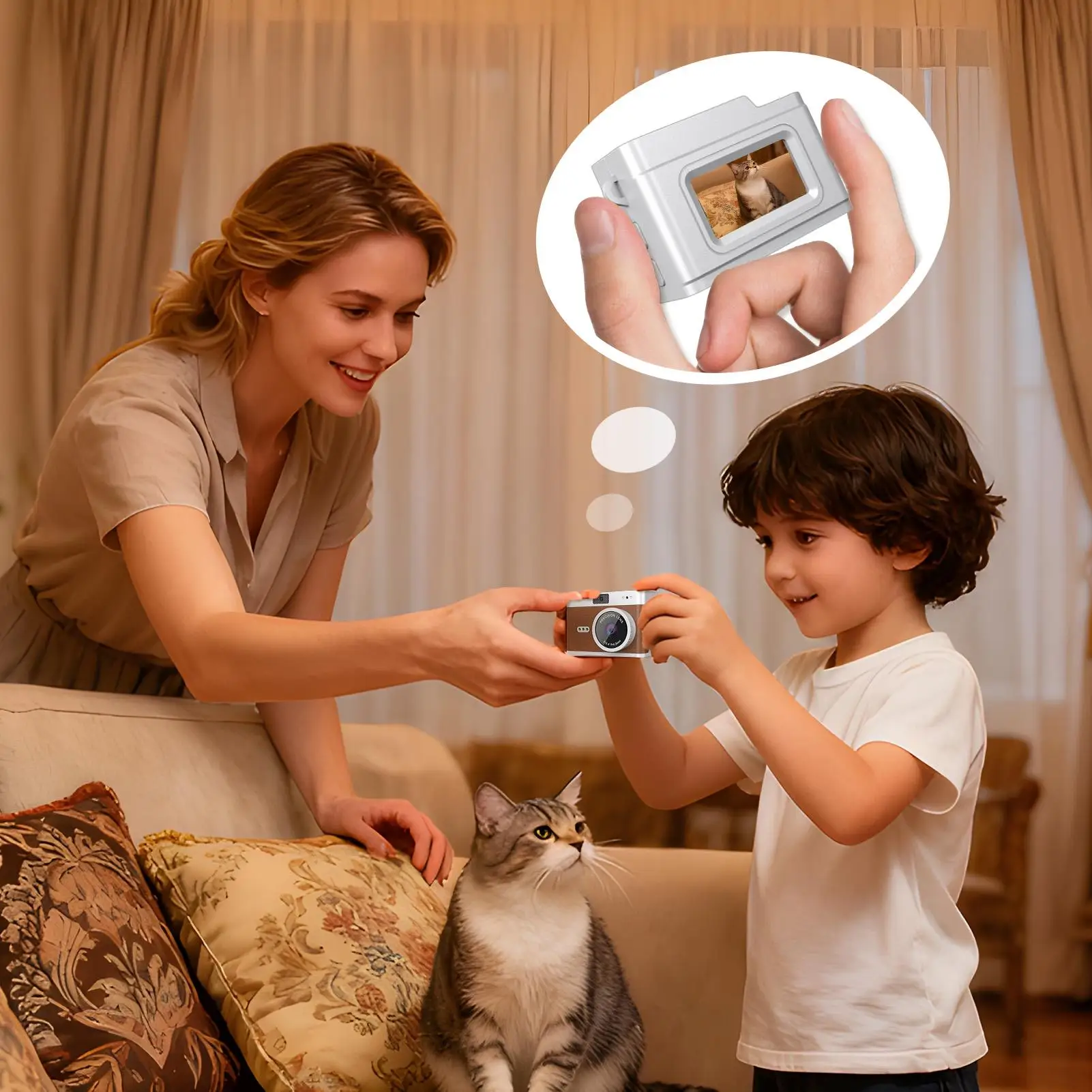 كاميرا رقمية صغيرة محمولة 3 مرشحات كاميرا فيديو مدمجة كاميرا مسجل عتيقة للمبتدئين البالغين والأطفال والأولاد والبنات والسفر