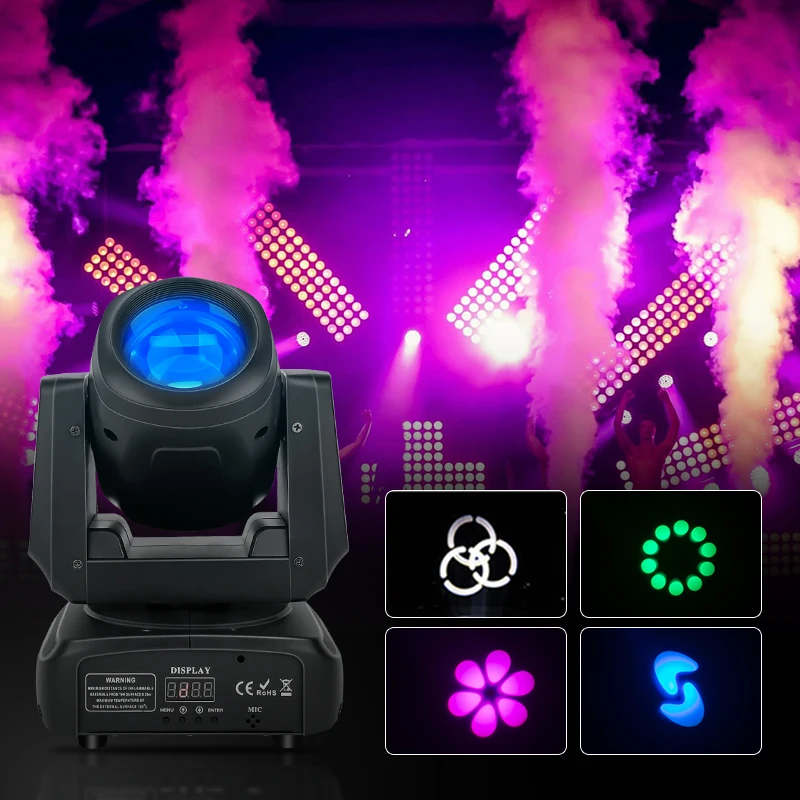 

Colorful Mini Led Beam Light 120W DMX Sound Control Led Moving Head Lights