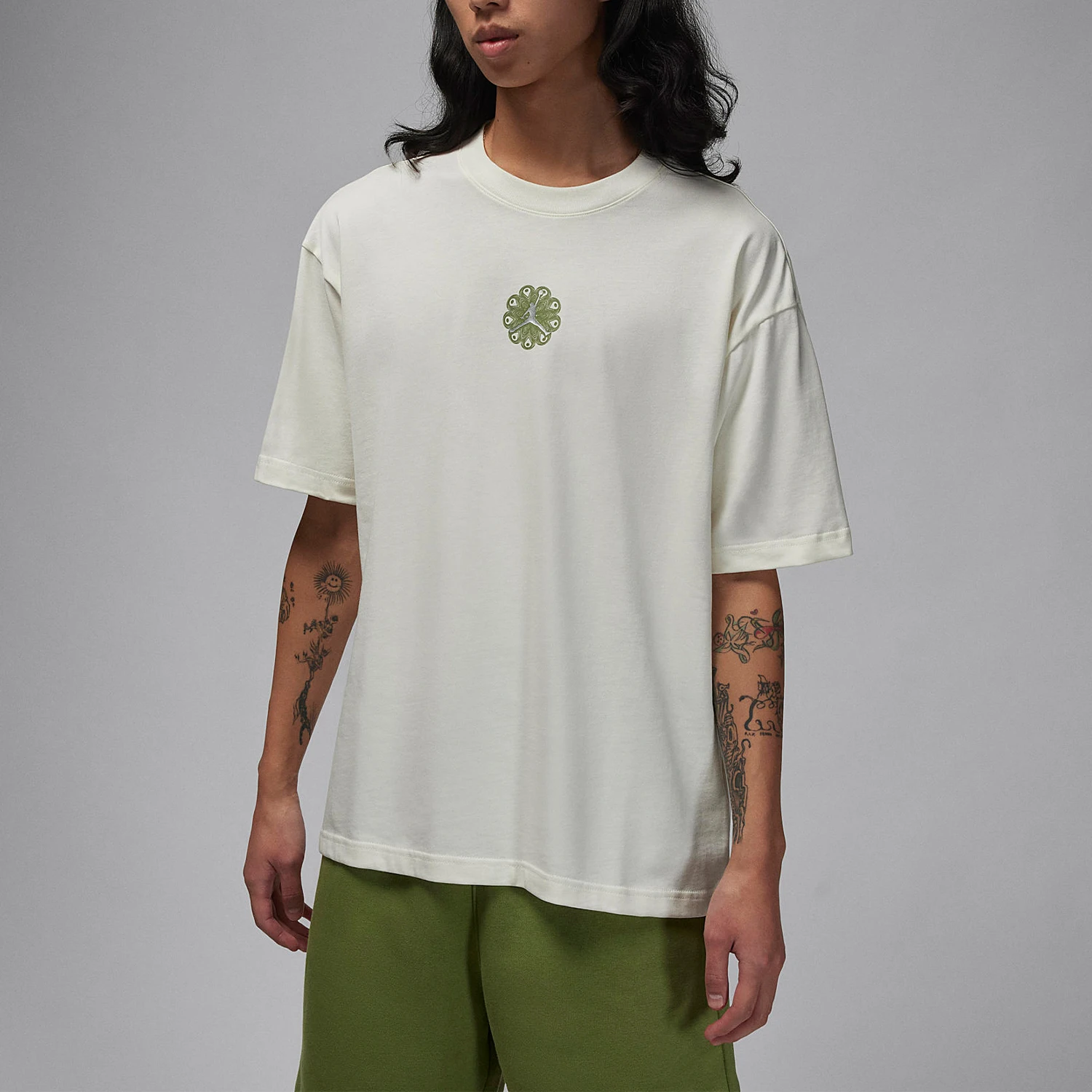 

Nike genuine JORDAN CNY Men's Knit Basketball Round Neck Short Sleeve T-Shirt FZ6446-133