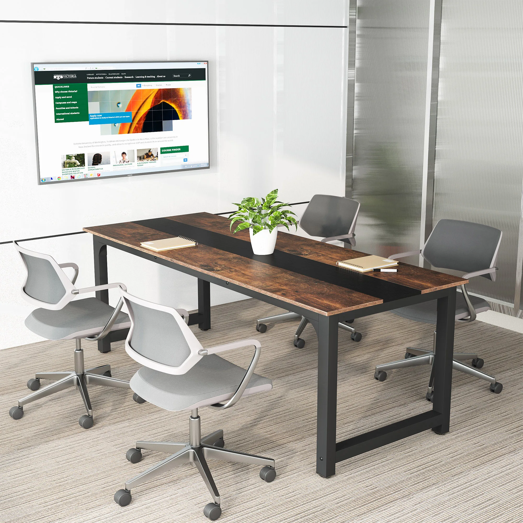 Tribesigns Modern Computer Desk Large Office Desk Computer Table Study Writing Desk Workstation for Home Office