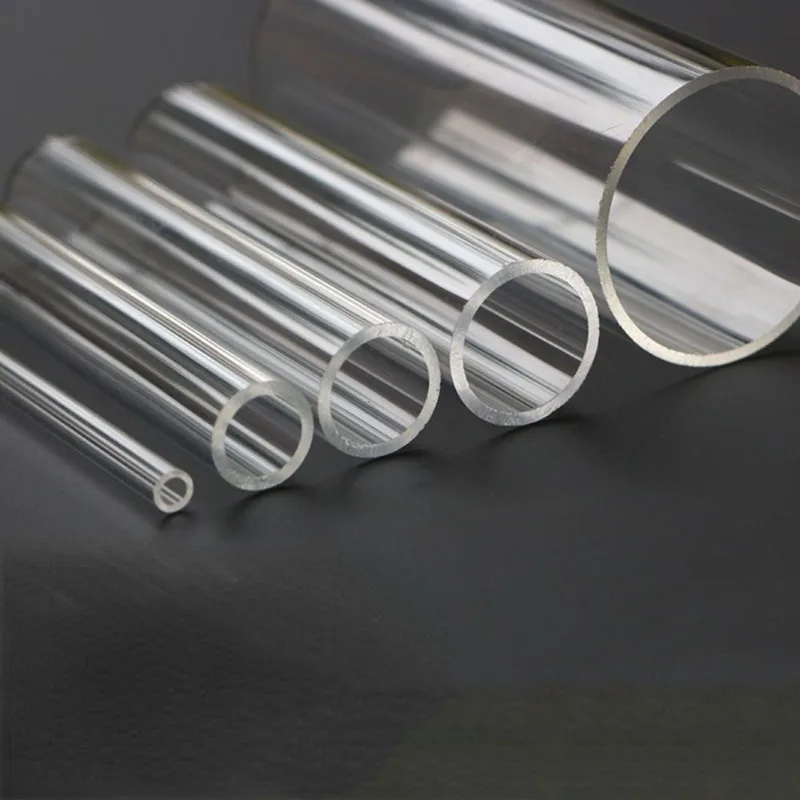 1-4 Buah Tabung Akrilik Transparan Tinggi Panjang 500Mm OD 5Mm 6Mm 8Mm 10Mm 12Mm 15Mm 16Mm 18Mm-50Mm Pipa Bulat Plexiglass PMMA