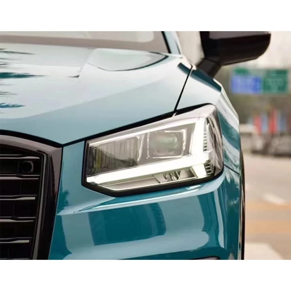 Luz de circulación diurna para Audi Q2 2018-2022 DRL, placa de guía, barra de luz de circulación diurna para coche, uso de faros izquierdo y derecho