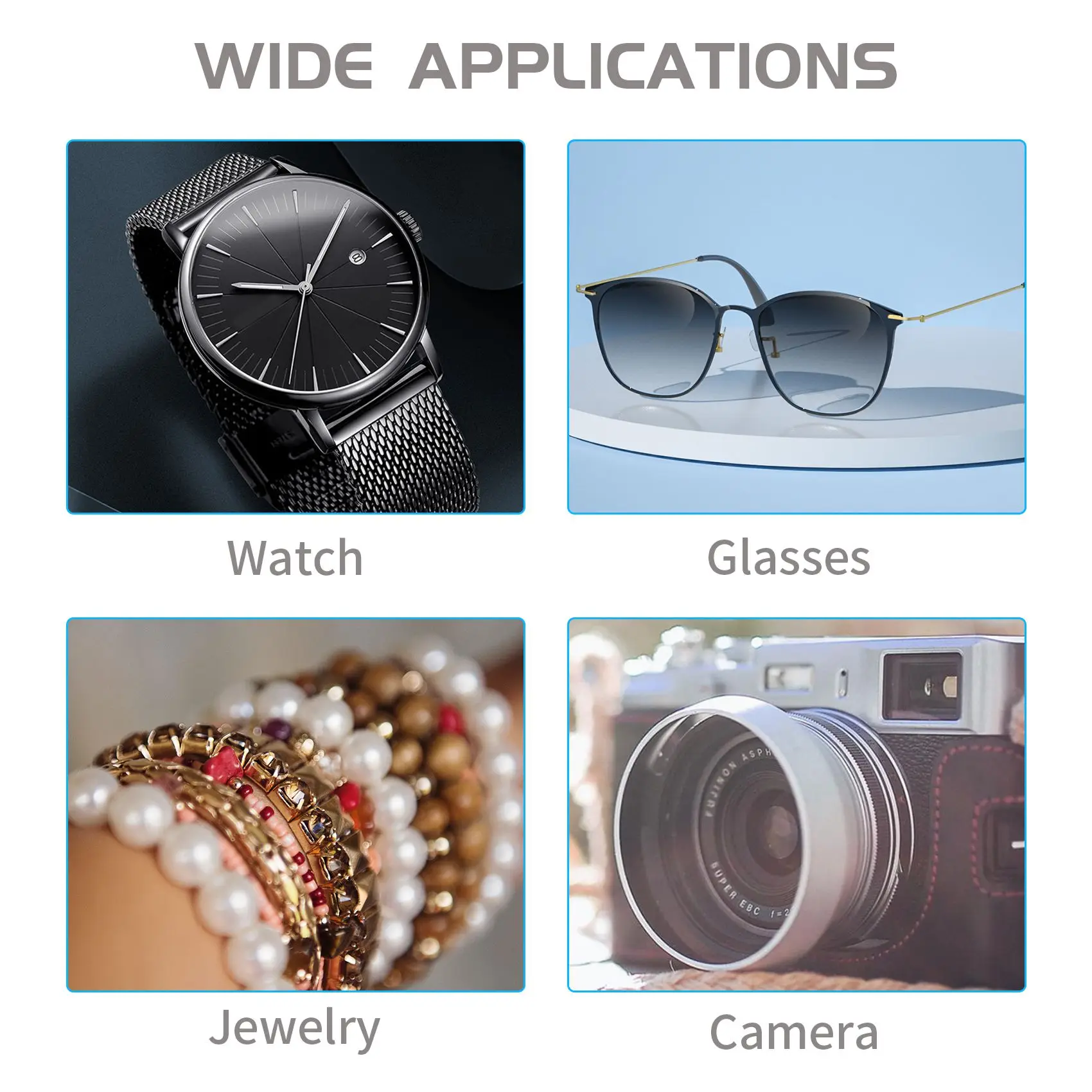 ジュエリークリーニングクロス、スターリングシルバー、ゴールド、ピンク用研磨クロス、50パック