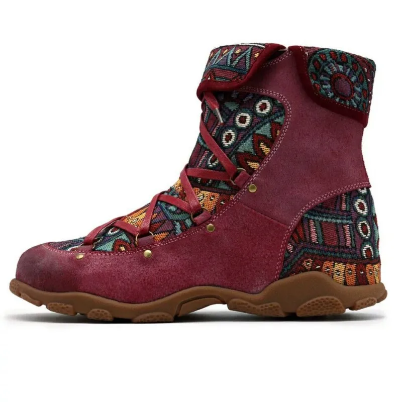National wind autunno primavera new big size colore floreale cerniera laterale stivaletti donna C1256