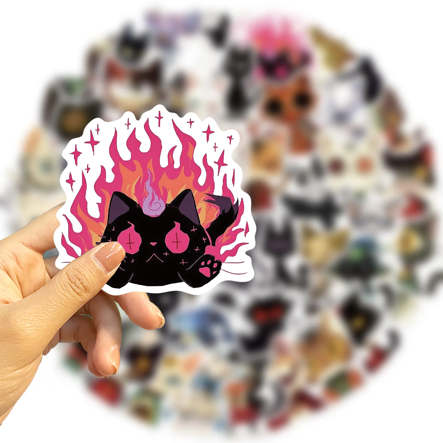 50/100PCS Gothic Raar Kat Graffiti Stickers Decoratieve Gitaar Notebook Bagage DIY Waterdichte Briefpapier Stickers