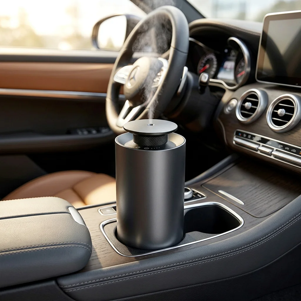 Luxury Electric Waterless Metal Car Aroma Essential Oil Diffuser for Home Hotel Mini Portable Rechargeable Air Scent Diffuser