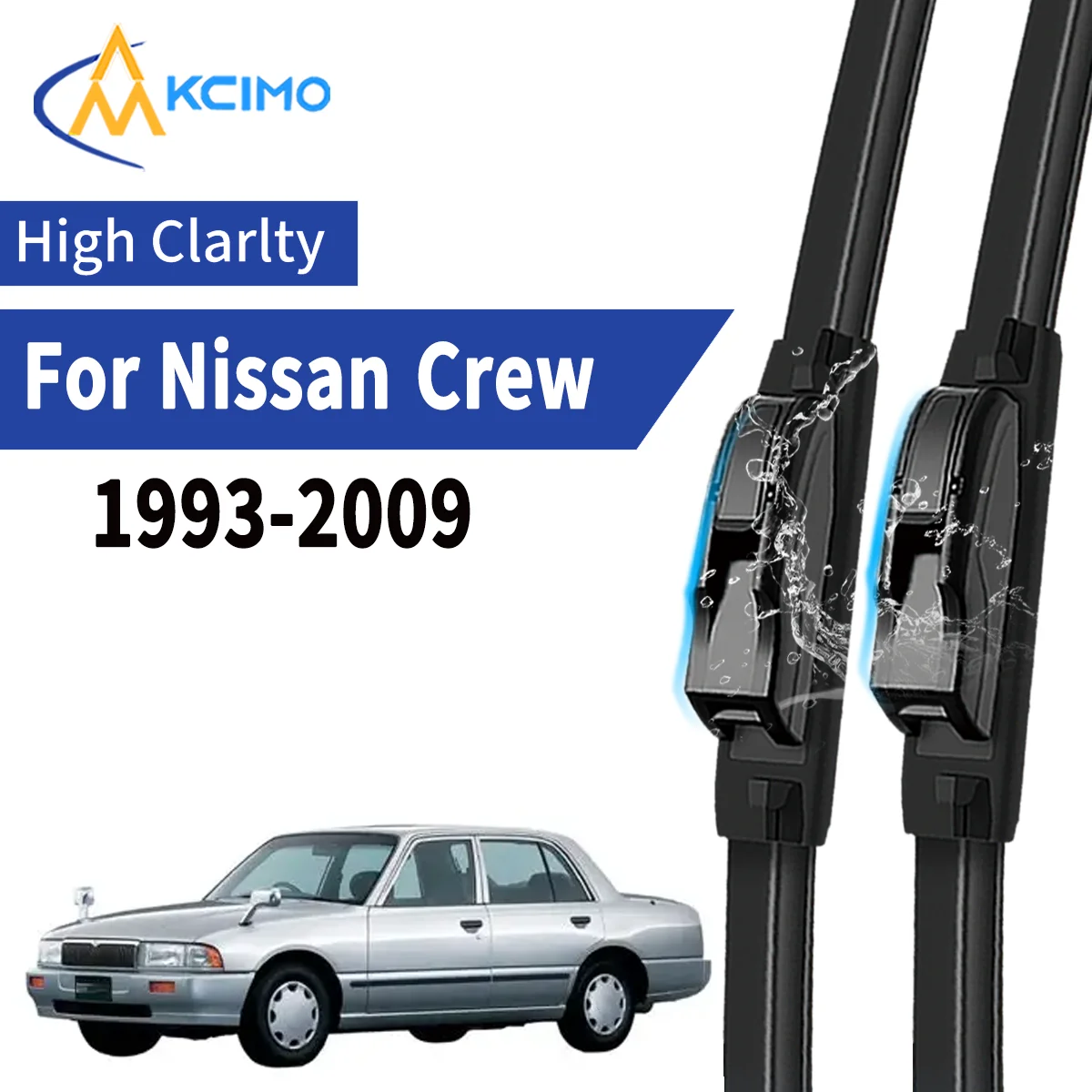 

2pcs Car Front Wiper Blades For Nissan Crew 1993-2009 Windscreen Windshield Wipers Silent Rubber Auto Accessories Replacement