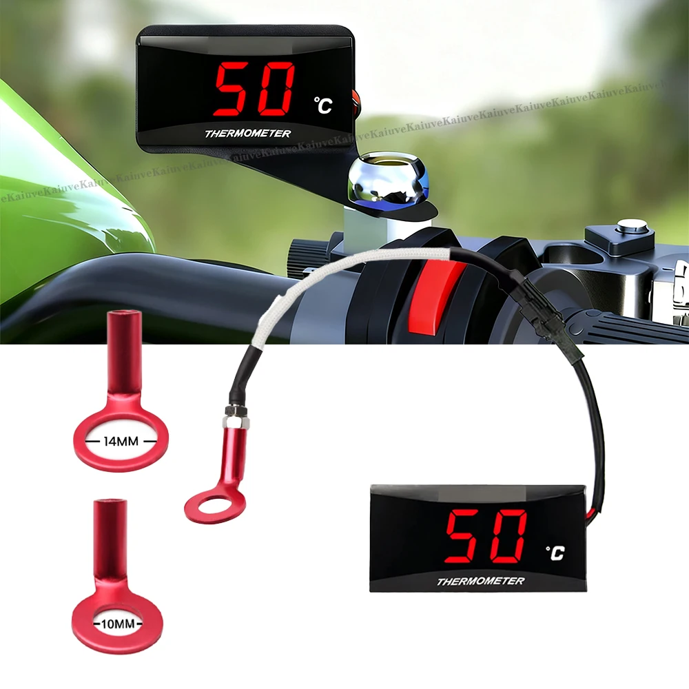 motorcycle KAIUVE cylinder head temperature sensor mini square digital instrument for nmax125 XMAX250 300 NMAX Universal Gauge