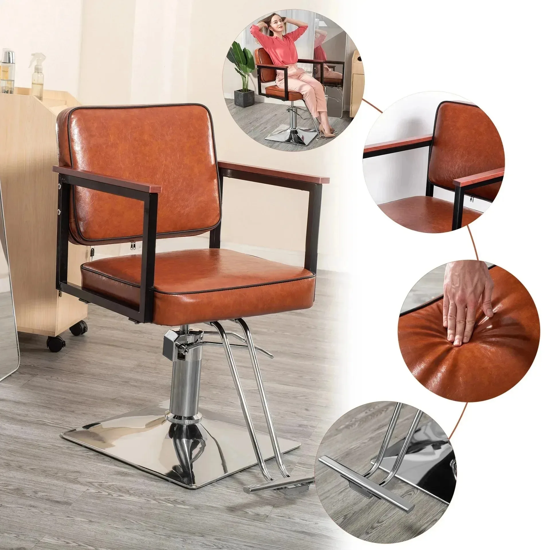 Foreign Trade Hair Salon Light Barber Chair Hair Stylist Salon Salon Spa Equipment Chair Factory Direct Sales