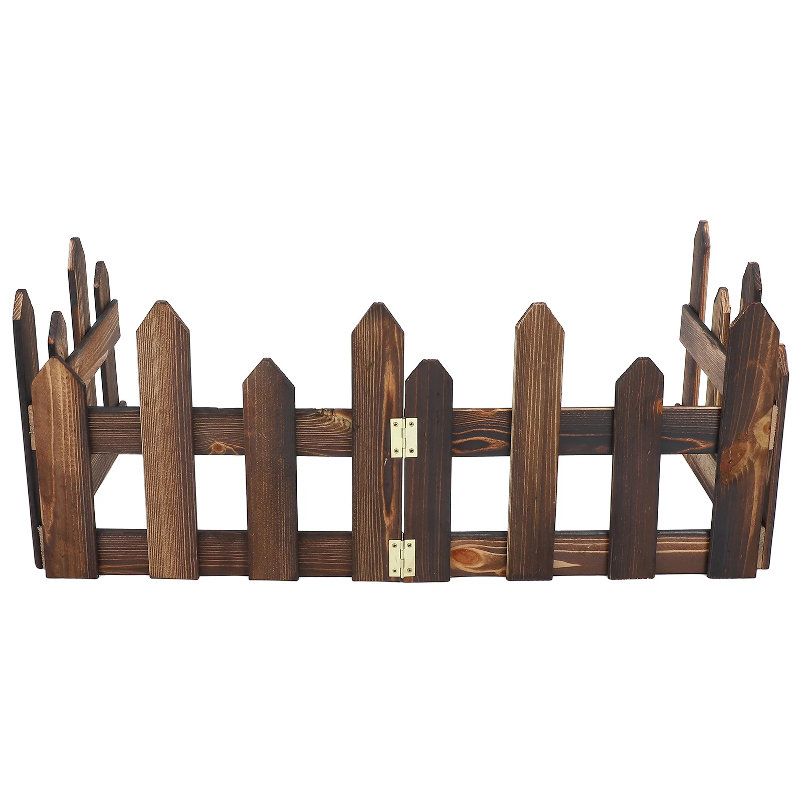 

Solid Wood Garden Fence Durable Flowerbed Border Decorative Lawn Fence Edging Yard Decor Wooden Flowerbed Border