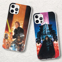 Anakin Darth Vader Luke Skywalker Case for iPhone 11 15 Plus 13 12 Mini 7 8 X XS XR 14 Pro Max Transparent TPU Soft Phone Cover