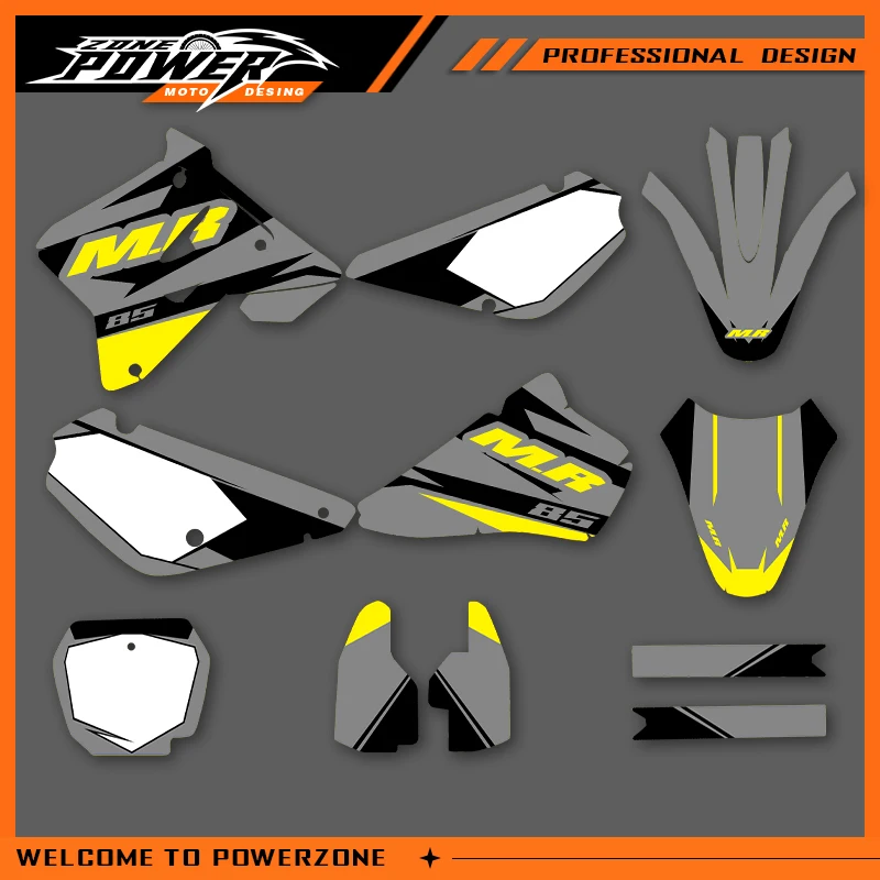 

Наклейки Powerzone для мотоциклов SUZUKI RM85 2001-2004, RM85 2005-2011, RM85 2012-2018: Графика, декор, индивидуальный дизайн