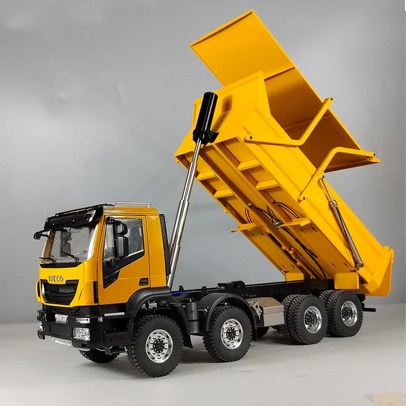 1/14 Tamiya RC truck Iveco 8X4 dump truck with cover RTR with light and sound set engineering vehicle adult electric RC truck