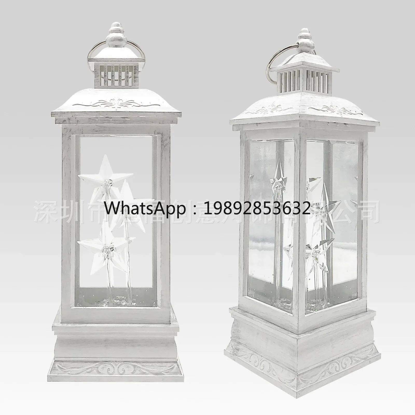LYY Crafts Christmas Water Ball Desktop Ornament Snowy Wind Lantern Glowing Music Box Cross-Border Hot-Selling Gift