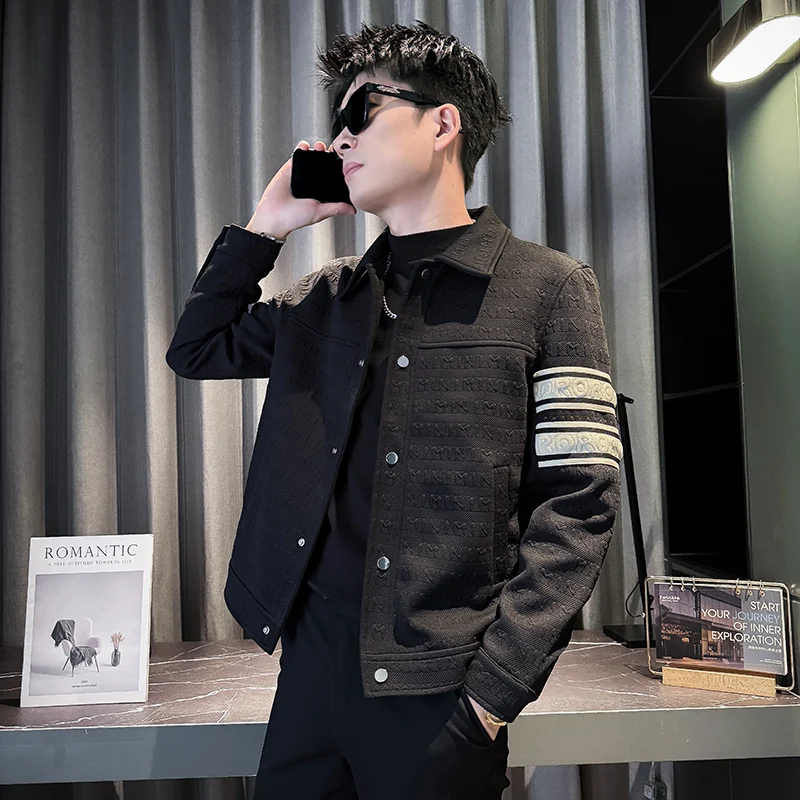 

Модная полосатая куртка для юношей 55 Social Boy: новая осенне-зимняя модель в корейском стиле с длинными рукавами для молодежи