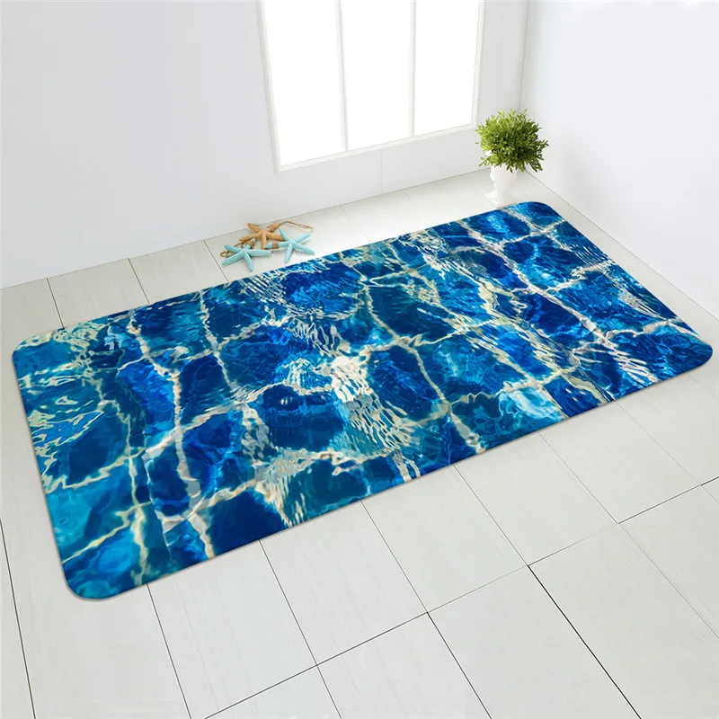 Sea beach sand wave kitchen carpet entrance door mat bedroom bathroom absorbent non-slip long