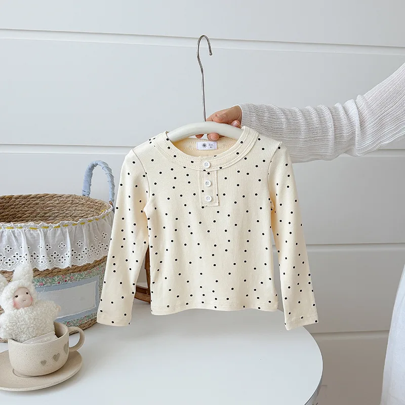 2-10T Infant T Shrit Toddler Autumn Winter Cotton Basic T Shirt Long Sleeve Clothes Soft Casual Plain Tee Top Outfit