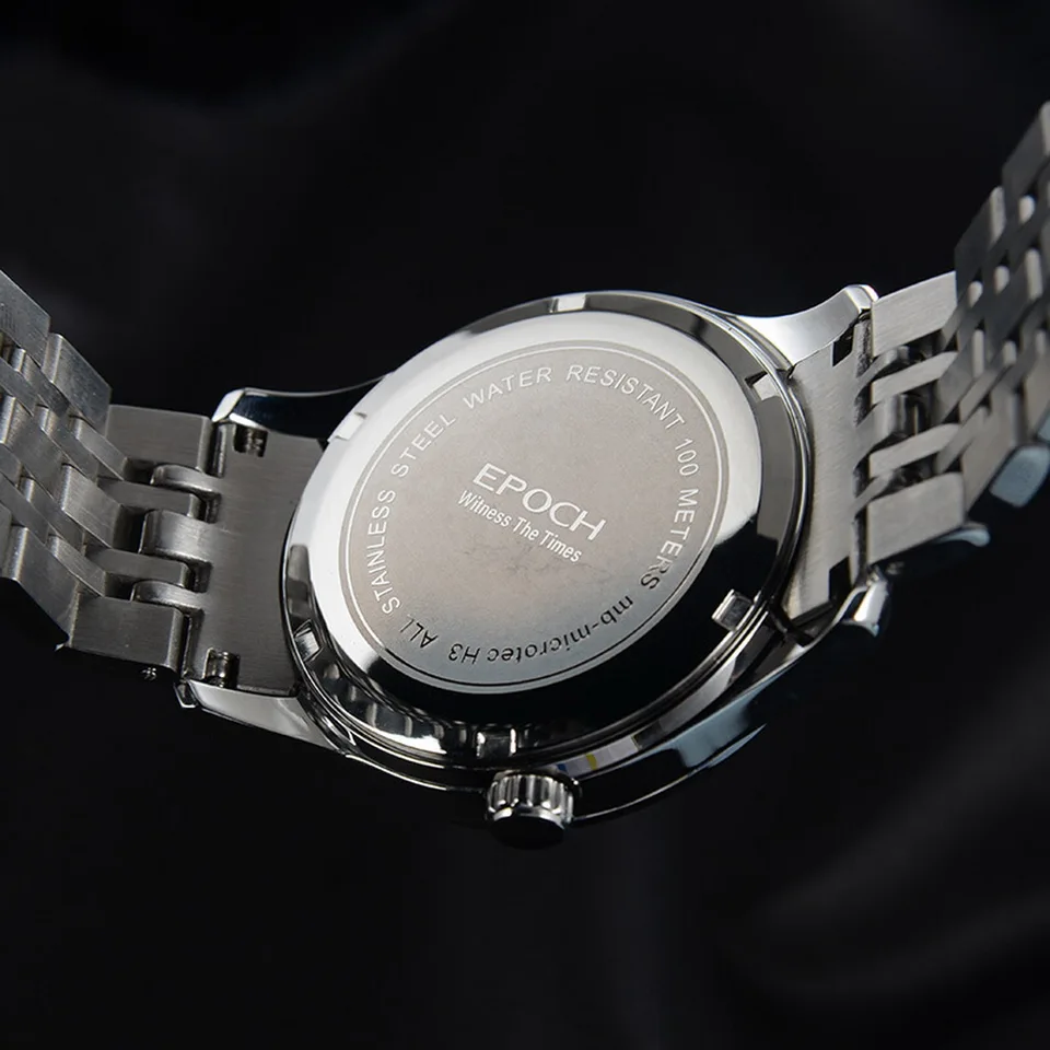 EPOCH Men Luxury Watch 40mm Fashion Quartz Wristwatch Luminous