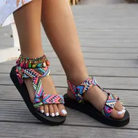 Summer Flat Women's Shoes Hemp Rope Set Foot Beach Sandals Outdoor All-match Casual Slippers Large Size Women Sandals - Image 6