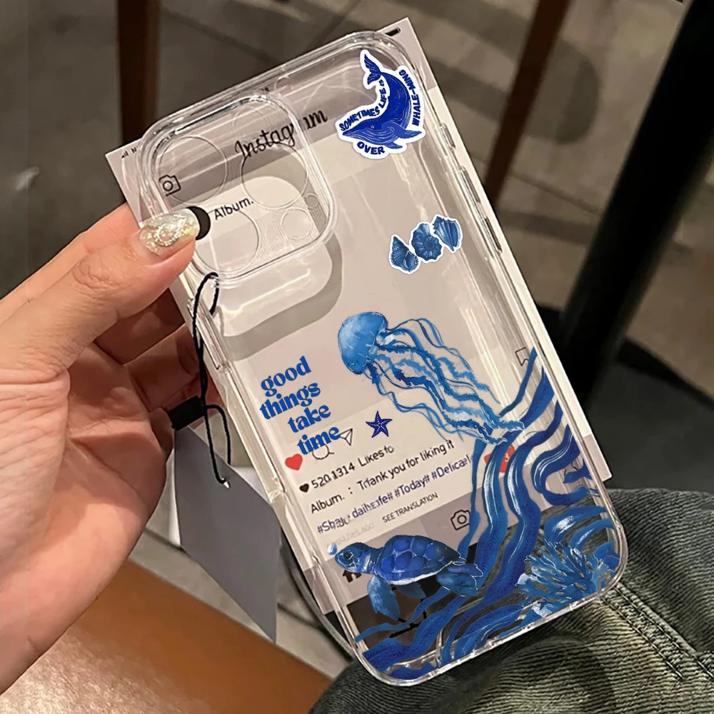 Für iPhone 17 15 16 14 Pro Max Hülle Plus mit Ozean-Poster-Muster für iPhone 13 11 12 ProMax XS XR XS 7 8 Plus 16E INS Hüllen – Detail 7