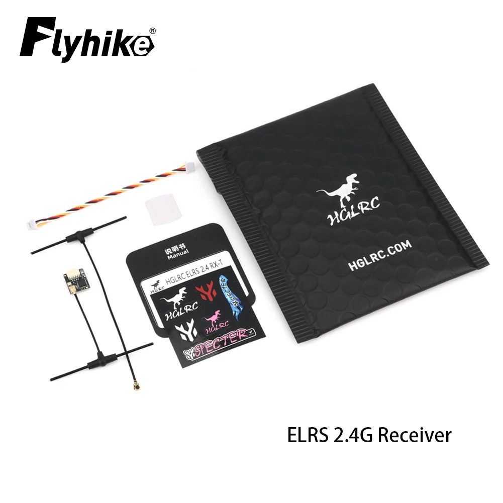 

HGLRC ELRS 2.4G RX-T Receiver 500MHZ Refresh Rate ELRS 3.0 for RC Airplane FPV Drones DIY Parts