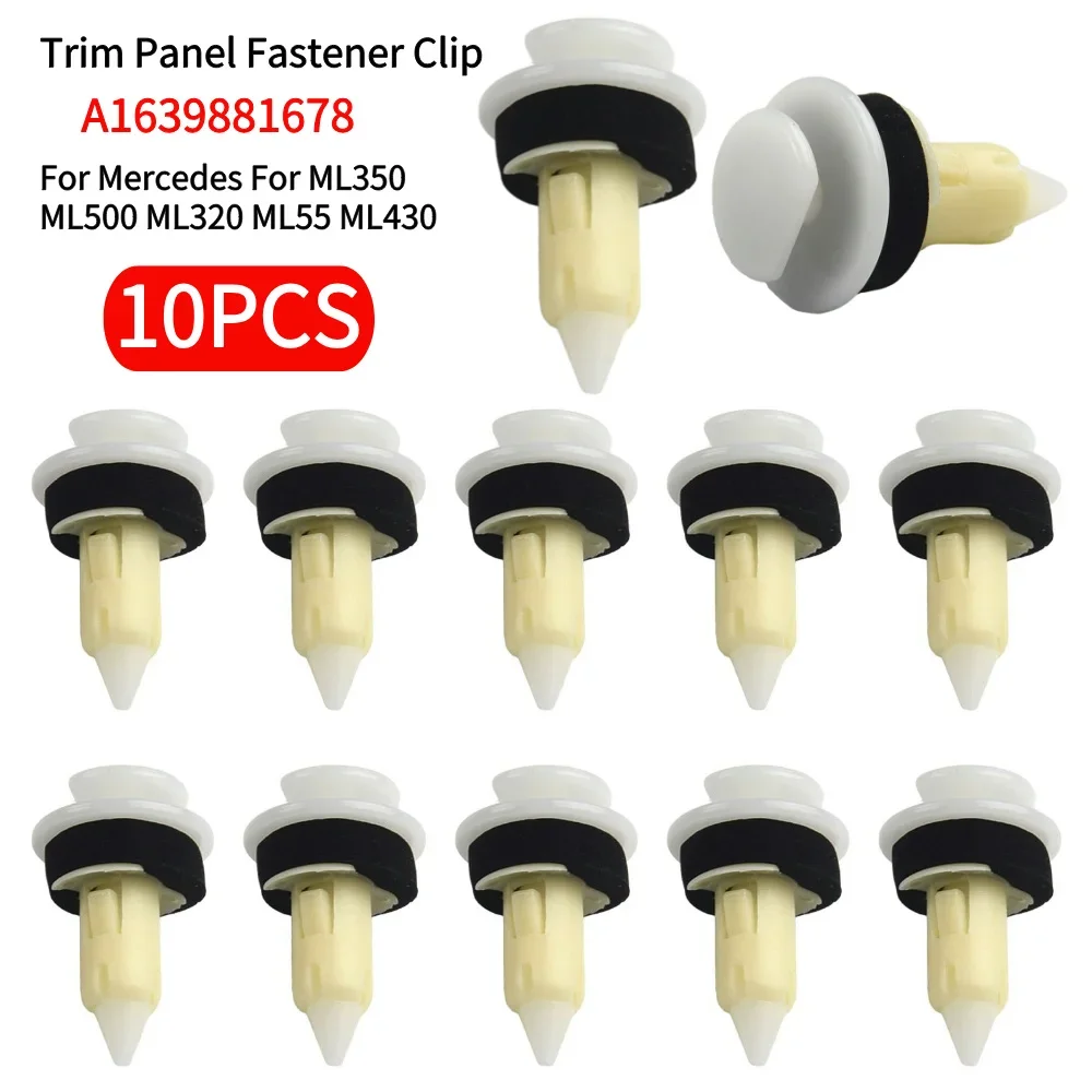 10Pcs Trim Panel Fastener Clip A1639881678 For Mercedes For ML350 ML500 ML320 ML55 ML430 Interior Door Panels Fastener Clip