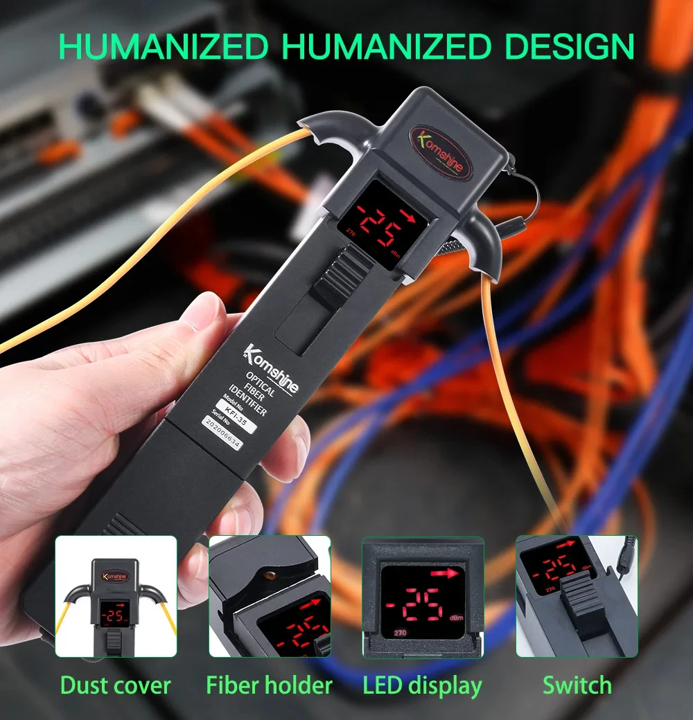 Handheld Liver Fiber Optic Identification Instrument Cable Signal Direction Identifier Metal Housing
