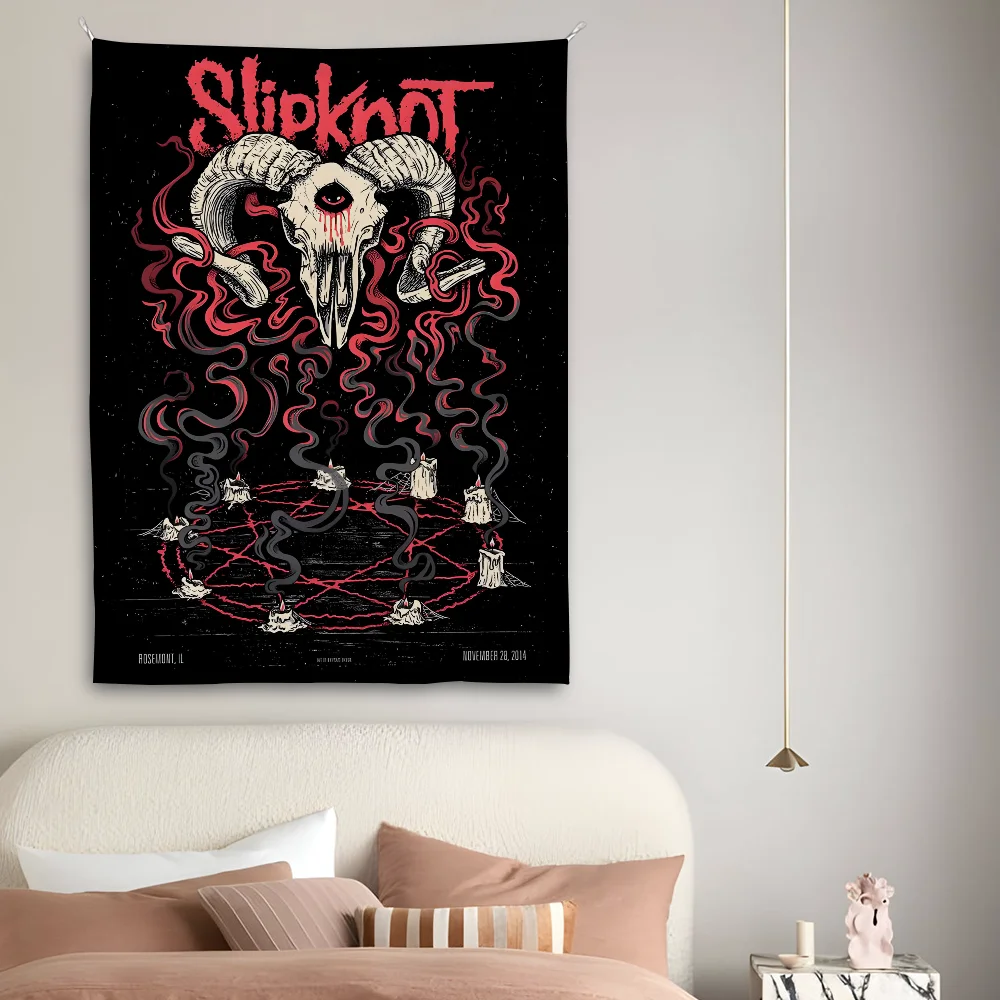 S-Slipknot Band Rock Roll Tapestry Perfect For Home&Living Bedroom Decor Wall Art Backdrop Banner