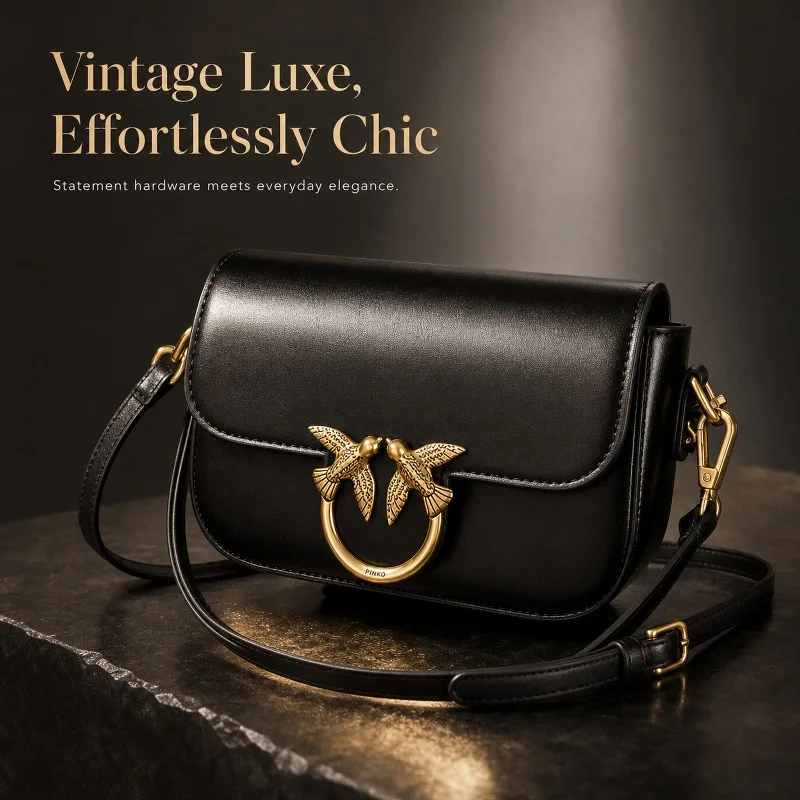 2026 New Women Swallow Print Crossbody Bag Fashion Versatile Shoulder Square Purse Hot Selling Ladies Handbag