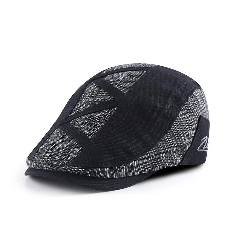 

2024 Spring New Niche Original Men's Women's Peaked Cap Patchwork Stripes Hat Outdoor Sunshade Advance Hats