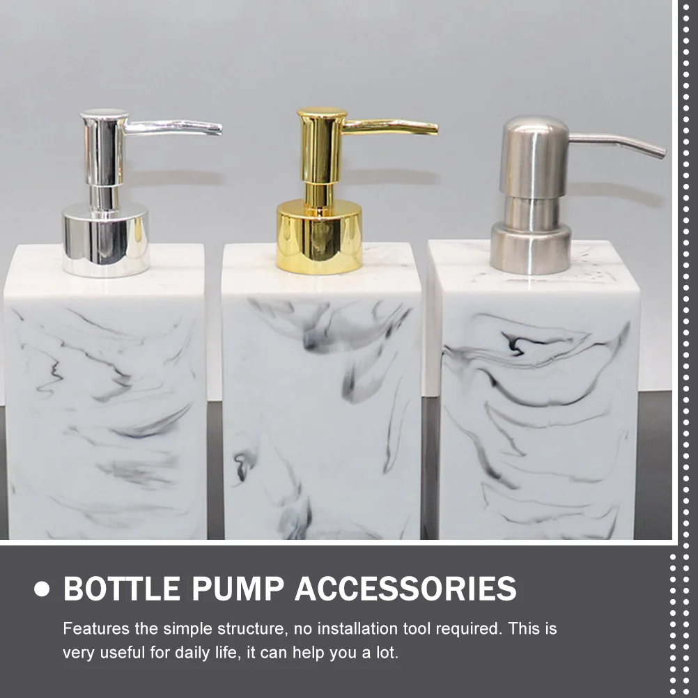 

2pcs Gold Plated Pump Heads For Lotion Bottle Soap Dispenser Replacement No Tool Required Bottle Pressing Pumps Liquid Container