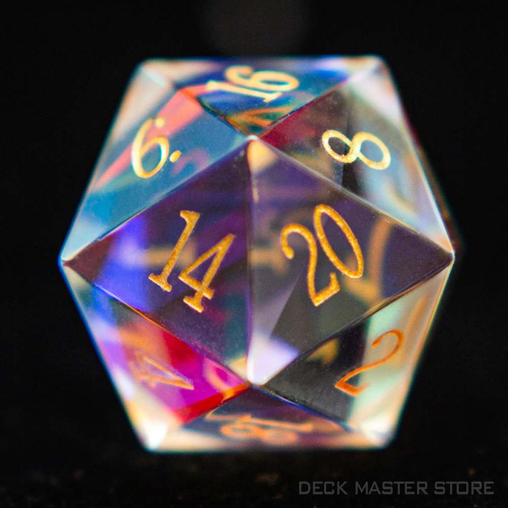 1pc 20 Sided D20 Dice Polyhedral Gemstone Various Shapes Digital D20 DnD Dice for D&D TRPG Tabletop Games Board Games Dice