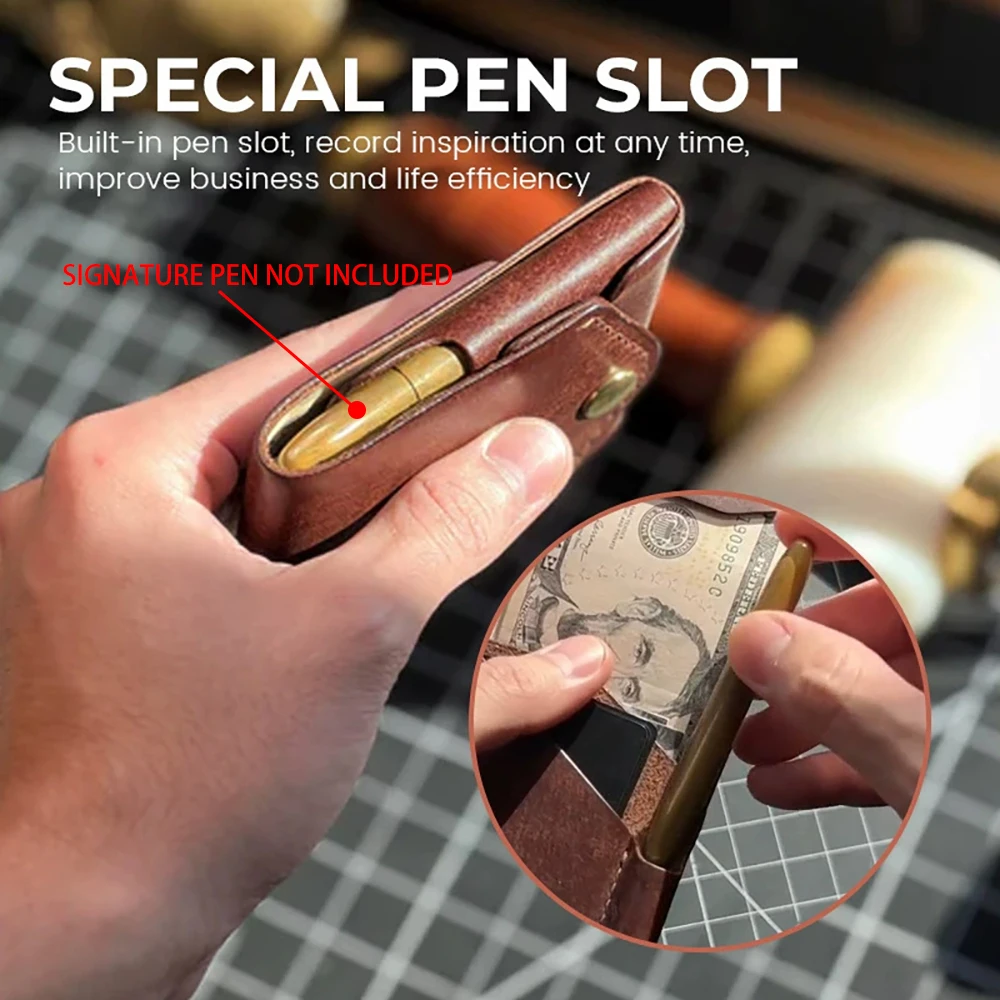 Multifunctional Compact Wallet, Retro Short Coin Purse, Small Wallet, Cash and Bill Holder, Multifunctional Wallet (Without Pen)