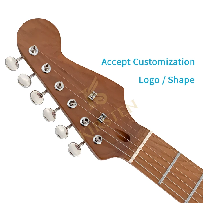 أداة وترية مخصصة تقبل التقاطات ألنيكو SSH أحمر أسود 39 بوصة مابل الرقبة الحور الجسم الغيتار الكهربائي