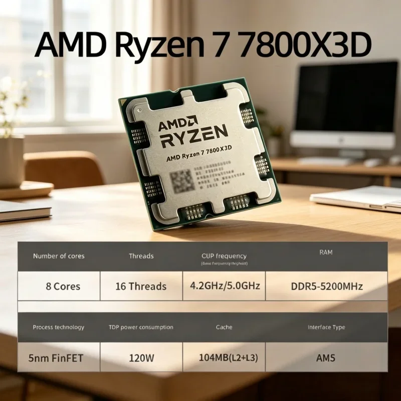 AMD Ryzen 7 7800X3D Desktop-CPU AM5