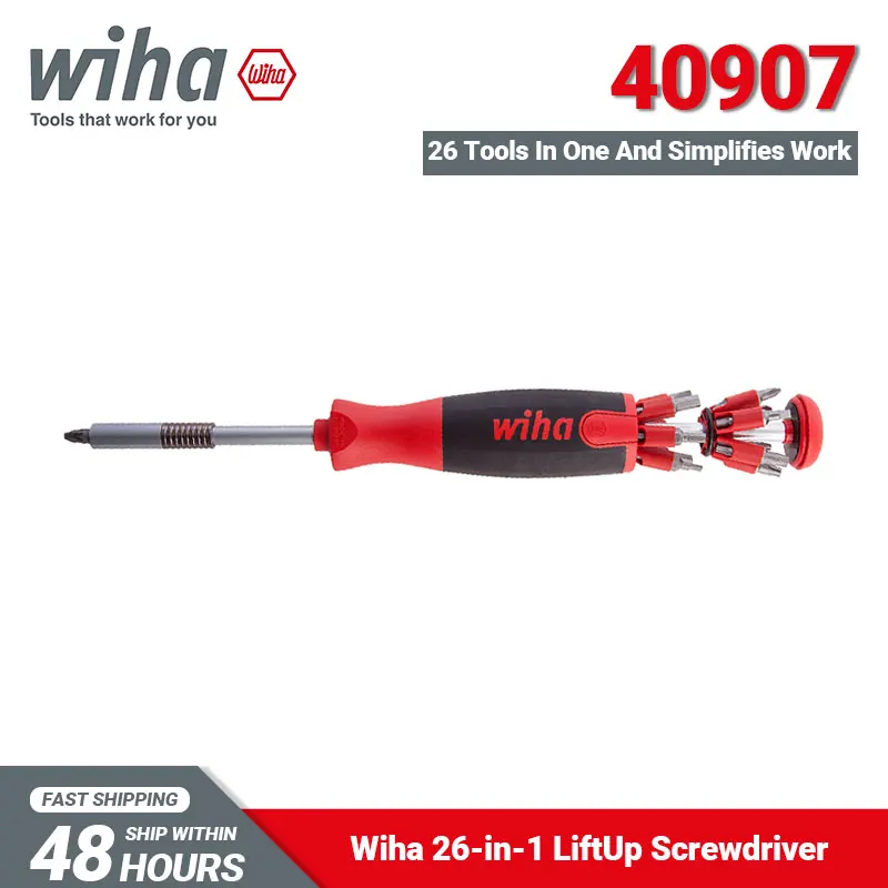 

Wiha 40907 26-in-1 LiftUp Screwdriver Sets with Magazine Bit Holder Mixed with 13 Double Bits