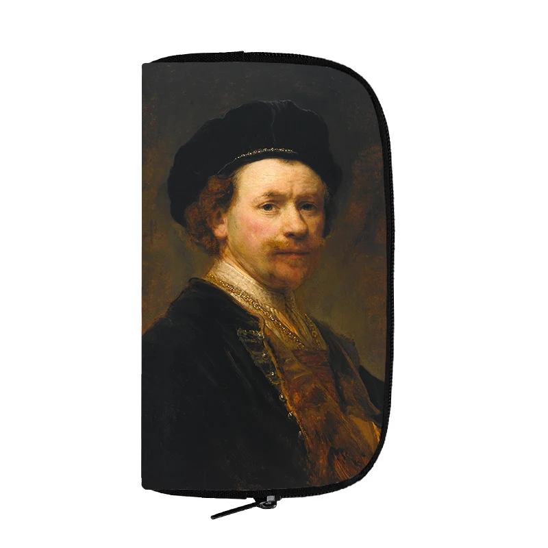 Famous Holland Painter Rembrandt Oil Painting Wallet Retro Art Fashion Purses Credit Card Key Holder Coin Money Bag Long Wallets